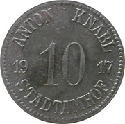 10 Pfennig - Stadtamhof Anton Knabl obverse image