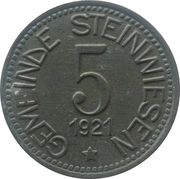 5 Pfennig - Steinwiesen obverse image