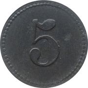 5 Pfennig - Tegernsee-Rottach, Germany, 1917 reverse image