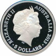 5 Dollars - Elizabeth II 4th Portrait - Centenary of Canberra - Silver Proof obverse image