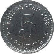 5 Pfennig - Treuchtlingen, Germany, 1918 reverse image