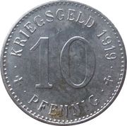 10 Pfennig - Treuchtlingen, Germany, 1919 reverse image