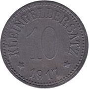 10 Pfennig - Uffenheim, Germany, 1917 reverse image