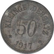 50 Pfennig - Uffenheim, Germany, 1917 reverse image