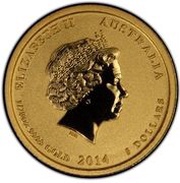 5 Dollars - Elizabeth II 4th Portrait - Year of the Horse - Gold Bullion Coin obverse image