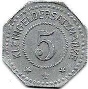 5 Pfennig - Unter-Peissenberg, Germany, 1917 reverse image