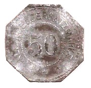 50 Pfennig - Unter-Peissenberg, Germany, 1917 reverse image