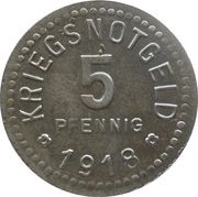5 Pfennig - Volkach, Germany, 1918 reverse image