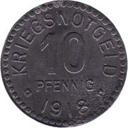 10 Pfennig - Volkach, Germany, 1918 reverse image