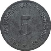 5 Pfennig - Wasserburg am Inn, Germany, 1917 reverse image