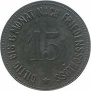 15 Pfennig - Wasserburg am Inn, Germany, 1917 reverse image
