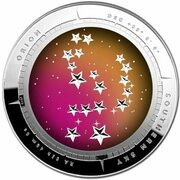 5 Dollars - Elizabeth II 4th Portrait - Southern Sky - Orion - Domed Silver, Australia, 2014 reverse image