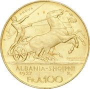 100 Franga Ari Zog; Prova obverse image