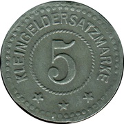 5 Pfennig - Wassermungenau Fritz Wagner, Germany, 1917 reverse image