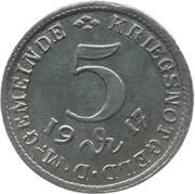 5 Pfennig - Weiler, Germany, 1917 reverse image