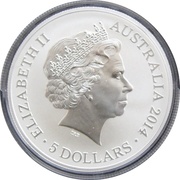 5 Dollars - Elizabeth II 4th Portrait - Victoria Cross For Australia - Silver Proof obverse image