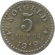 5 Pfennig - Weilheim, Germany, 1919 reverse image