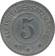 5 Pfennig - Weissenstadt, Germany,  reverse image