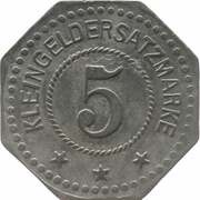 5 Pfennig - Windsheim, Germany, 1917 reverse image