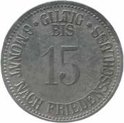 15 Pfennig - Wolnzach, Germany, 1917 reverse image