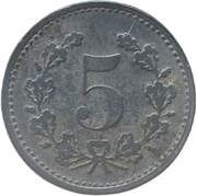 5 Pfennig - Zirndorf, Germany, 1917 reverse image