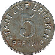 5 Pfennig - Zweibrücken obverse image