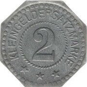 2 Pfennig - Zwiesel, Germany, 1917 reverse image
