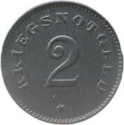 2 Pfennig - Zwiesel, Germany, 1919 reverse image