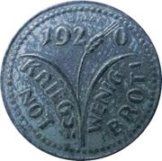 2 Pfennig - Zwiesel, Germany, 1920 reverse image