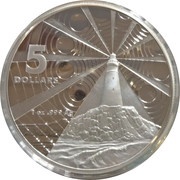 5 Dollars - Elizabeth II 4th Portrait - Australian Lighthouses Aids to Navigation - Silver Proof, Australia, 2015 reverse image