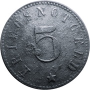 5 Pfennig - Zwiesel, Germany, 1920 reverse image