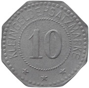 10 Pfennig - Zwiesel Sigm. Bloch, Germany,  reverse image