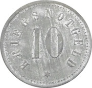 10 Pfennig - Zwiesel, Germany, 1919 reverse image