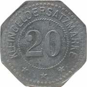 20 Pfennig - Zwiesel, Germany, 1917 reverse image