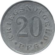 20 Pfennig - Zwiesel, Germany, 1920 reverse image