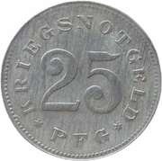 25 Pfennig - Zwiesel, Germany, 1919 reverse image