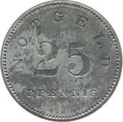 25 Pfennig - Zwiesel, Germany, 1919 reverse image