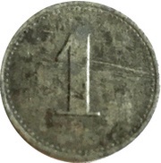 1 Pfennig - Berlin Bank f. Handel u. Industrie, Germany,  reverse image