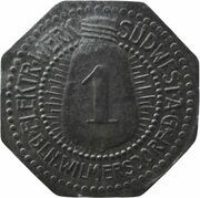 1 Pfennig - Berlin-Wilmersdorf Elektr. Werk Südwest AG obverse image