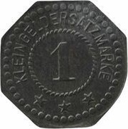 1 Pfennig - Berlin-Wilmersdorf Elektr. Werk Südwest AG, Germany,  reverse image
