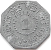 1 Pfennig - Berlin Kaufhaus des Westens GmbH, Germany,  reverse image