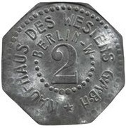 2 Pfennig - Berlin Kaufhaus des Westens GmbH, Germany,  reverse image