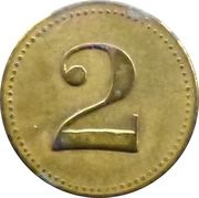2 Pfennig - Berlin Manoli Kantine, Germany,  reverse image