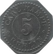 5 Pfennig - Berlin Carl Mampe obverse image
