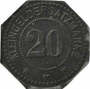 20 Pfennig - Berlin-Wilmersdorf Elektr. Werk Südwest AG, Germany,  reverse image