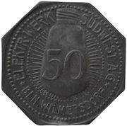 50 Pfennig - Berlin-Wilmersdorf Elektr. Werk Südwest AG obverse image