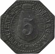 5 Pfennig - Berlin-Wilmersdorf Elektr. Werk Südwest AG obverse image