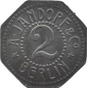 2 Pfennig - Berlin A. Jandorf and Co. obverse image
