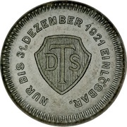 3 Mark - Charlottenburg Deutsche Ton and Steinzeugwerke A. G., Germany, 1921 reverse image