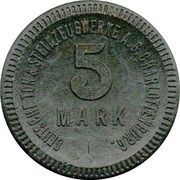 5 Mark - Charlottenburg Deutsche Ton and Steinzeugwerke A. G. obverse image